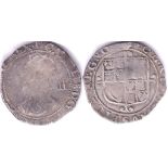 1643-4 Charles I-Shilling, MM (p) tower mint under parliament (S2800) N/F