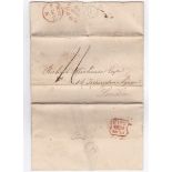 Lancaster 1838-Liverpool to London 24 MR 1838, in red L459, 20x17, 2AN2,MR24 1838,L14,23mm.