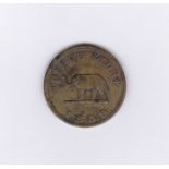 Ceylon 1839 Token A & B Scott and Co, Colomno Coffee Store, Elephant at centre, rev Stag at