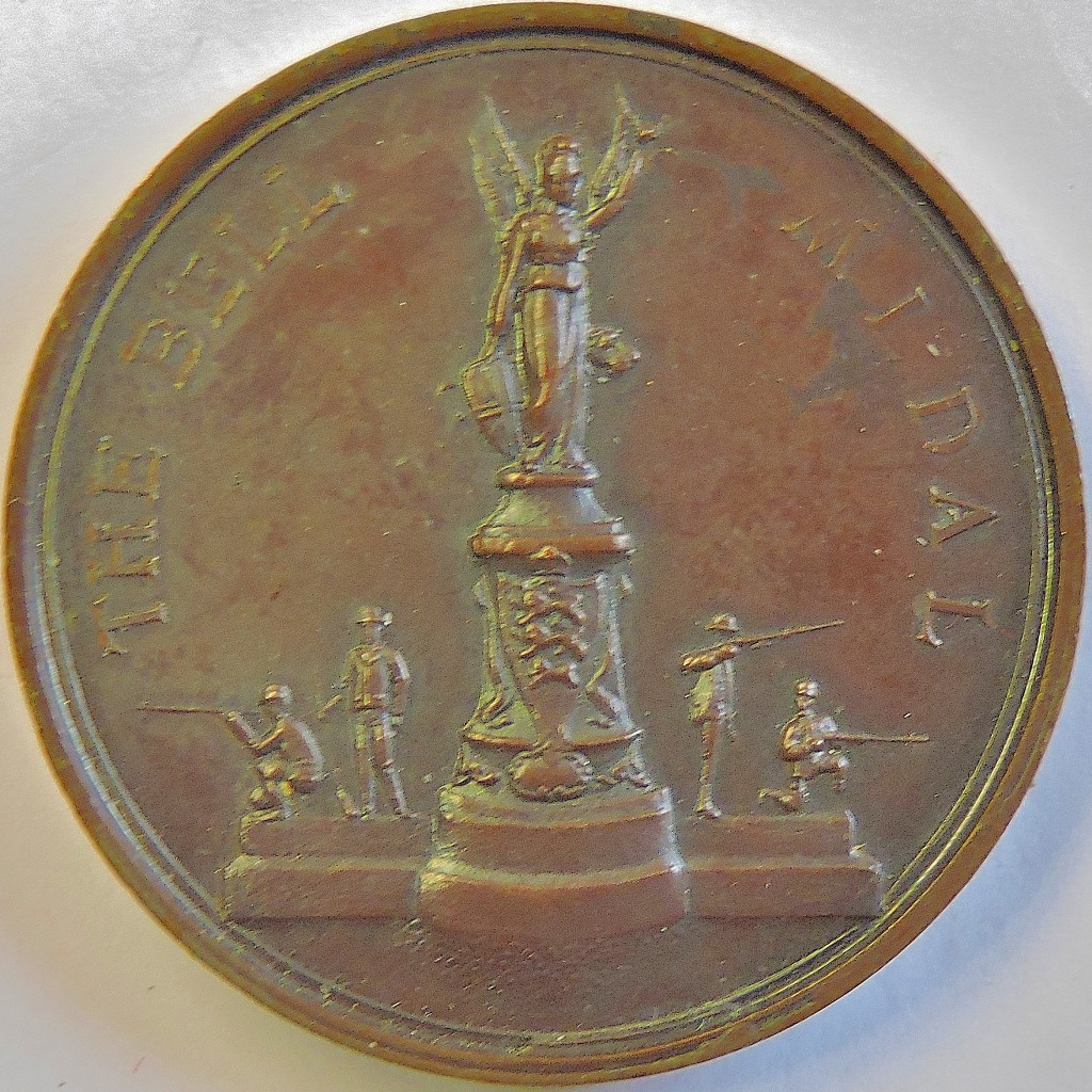 Medals - The Bell Medal - Bronze 1920's small bore award as issued by the SMRC's affiliated clubs, - Image 2 of 4