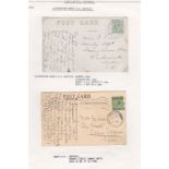 Norfolk 1900-Cards(2) Alphamstone-Bures S.O to London(1st Sept 1900)-Bures S.O to Essex (23 Jy 14)