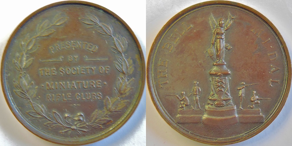 Medals - The Bell Medal - Bronze 1920's small bore award as issued by the SMRC's affiliated clubs, - Image 4 of 4