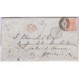 London-Paris-4d, Vermillion - London Duplex with red RD and London and Paris x 2 backstamps (SG82)