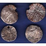 Great Britain - Various (4) A small group of hammered coins including a King Edward I Halfpenny,