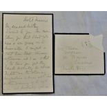 Letter-Sent to Mrs Stracham, moving, from her son, with envelope from 1901.