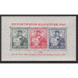 Germany 1949 - 1949 Deutsche Post Hanover Trade Fair, min sheet, Michel Block 1a, M S A 145, u/m
