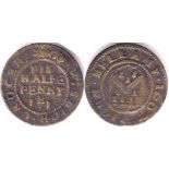 Token - Cambridgeshire 1667 Wisbech Halfpenny, John Bellamy, Grocers Arms, Wisbech, Fine scarce