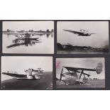 Aviation Real Photo Postcard-of 1930's French Bleriot 5190 flying boat moored on water. Aviation