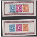 Germany, American, British + Russian Zone - 1946 Deutsche post min sheet SGMS925a, Mi Block 12, u/