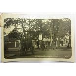 Hants-Fleet RP, used 1923, Oaks Leaf Corner and Pub, Horse drawn cart and loads of activity