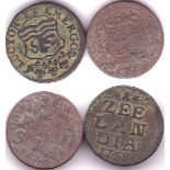 Netherlands 1820 West Frisland Doit and 1758 Zeelandia Doit F to VF (2)