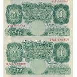 England - £1 green 1934 20S 050967 Peppiatt VF B238England - £1 green 1934 D76A 689869 Peppiatt VF