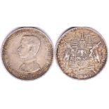 Thailand 1903-Baht,silver(KMY34a) VF grubby