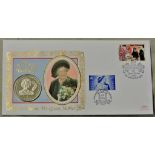 1995 - Queen Mother's 98th Birthday, Isle of Man,£1 coin FDC