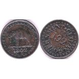 Ceylon 1802-1/192 Rixdollar, (KM73) Elephant, AEF