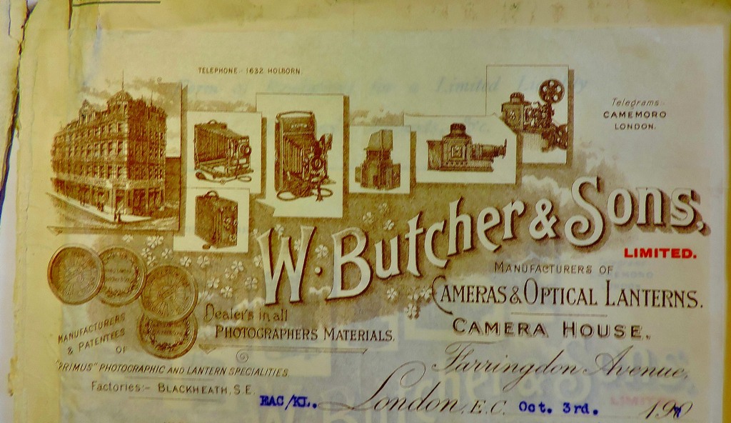 London 1907 Butcher & Sons Ltd engraved letterhead Cameras & Optical Lanterns - Image 2 of 2