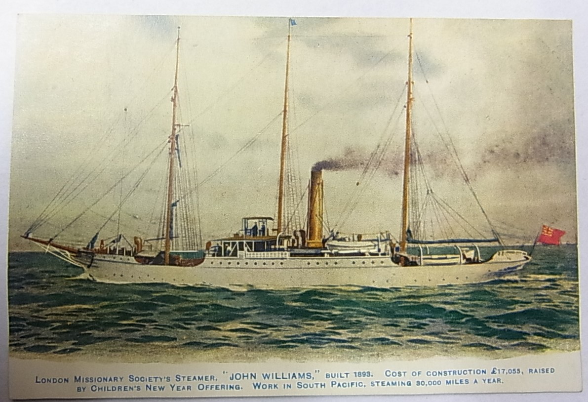 Shipping-London Missionary Society's Steamer 'John Williams built 1893-five colour postcards