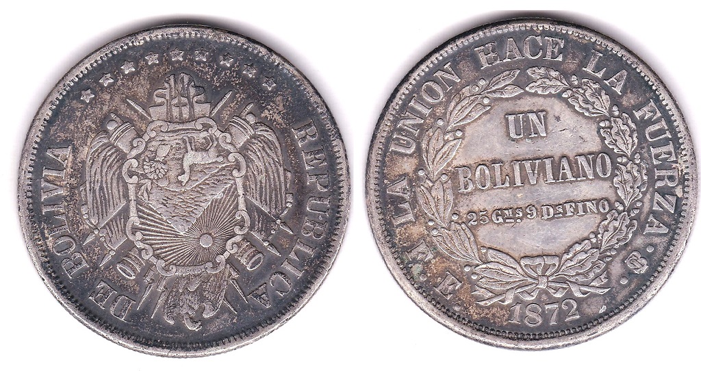 Bolivia 1872-)KM160.1)GVF