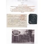 Suffolk - 1834 (SK208) Ipswich Penny Post boxed. Free Frank L800a with cross. Dated 5/12/1834,