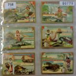 Liebig-1904-Water creatures, Set(6) EX, wonderful set (S779)