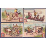 Liebig Modes of Transport 1898 set 6 S0579 vg includes dog sleigh bull cart etc