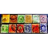 Japan 1872 -1896 used range (12) including 1872 25 yellow, SG 74, 1876 including 1 Yen, 1896 China