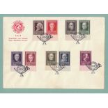 Austria 1937 Welfare Fund Set of 9 on FDC SG 815/823. Vienna Special postmark 5/12/37
