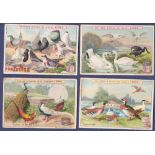 Liebig Farmyard Birds 1899 set 6 S0607 vg-Good bird set.