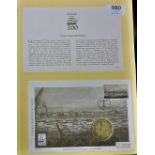 2005-(3rd Jan) Newson's Funeral procession, Solomon Islands Coin Cover with Gibraltar.