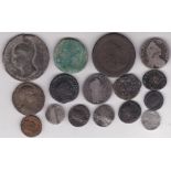 Roman and Hammered mixed lot of Roman Bronze and few silver hammered