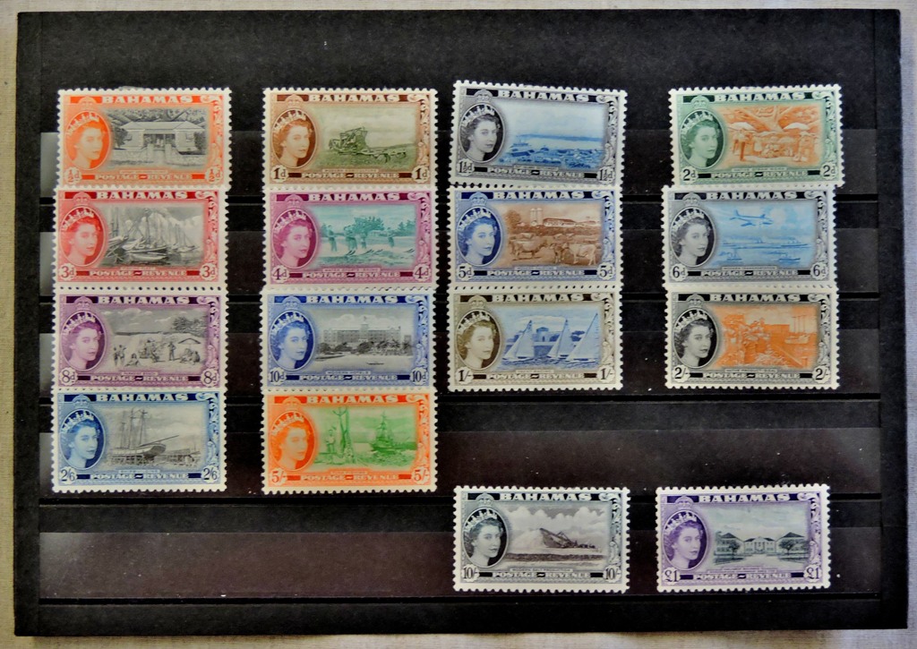 Bahamas-1954-63, Definitive set, (1/2-£1) l/n/mint(SG201-2016)Cat £100