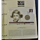 Royality-2002 The Queens Golden Jubilee Coin Cover Collection-An album of beautiful covers incl £5