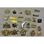 Military Cap Badges - Belgium Artillery, Belgium Police, Netherlands, Navigators Wing etc. Good lot