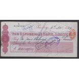 Clydesdale Bank Limited, Paisley, used bearer,Handchanged to order RO 13.5.87-16.5.88-17.5.89, red