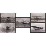 Aviation Real Photo Postcard-A Westland Wessex, landed -A DH Fox Moth-Fine RP postcard Dornier Do-