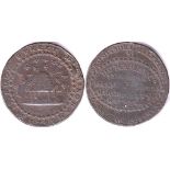 Token Warwickshire - Birmingham 1792 Donald & Co Half Penny, rev Beehive NVF