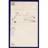 Norfolk - 1816 Letter Written at Beeston. Straight line Dereham to Wymondham 38x4 approx (not in