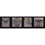 Great Britain 1873/80 6d grey, SG 147, Plates 13, 14, 15, & 16, used Cat £360 + (4)
