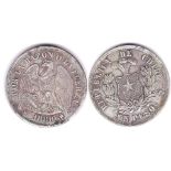 Chile 1880-Peso(KM142.1)VF