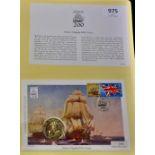 2004-Trafalgar Bicentenary Great Britain cover with Gibraltar HMS Victory crown