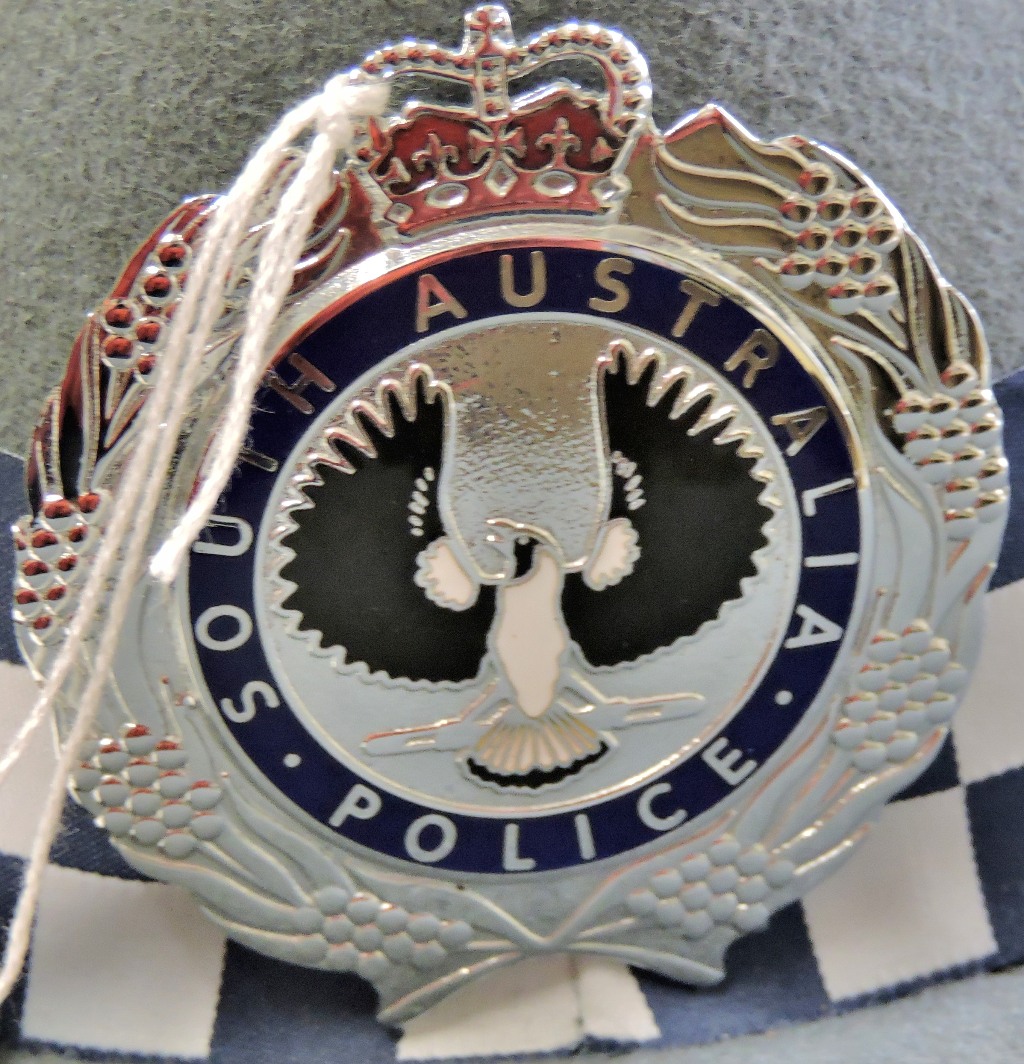 South Australian Police Bush Akubra hat, made from grey fur felt by 'Mountcastle' size 56. In - Image 2 of 2