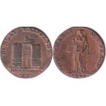 Token Suffolk 1794 Bungay Half Penny Token for Change Not Fraud, VF