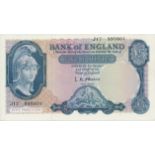 England - £5 Blue Britannia 1961 J17 895801 O'Brien AUNC B280
