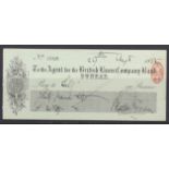 British Linen Company Bank,Dunbar,used bearer RO 2.5.85, black on green, printer Banks