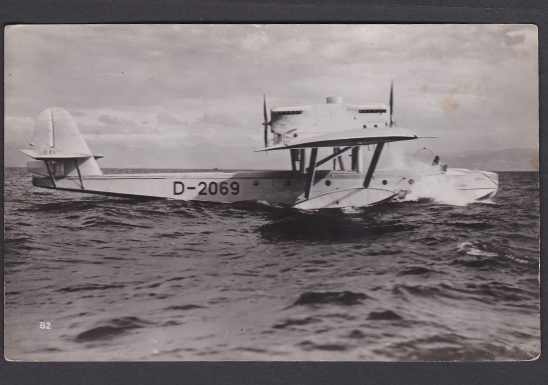 Aviation Real Photo Postcard-A Westland Wessex, landed -A DH Fox Moth-Fine RP postcard Dornier Do- - Image 4 of 6