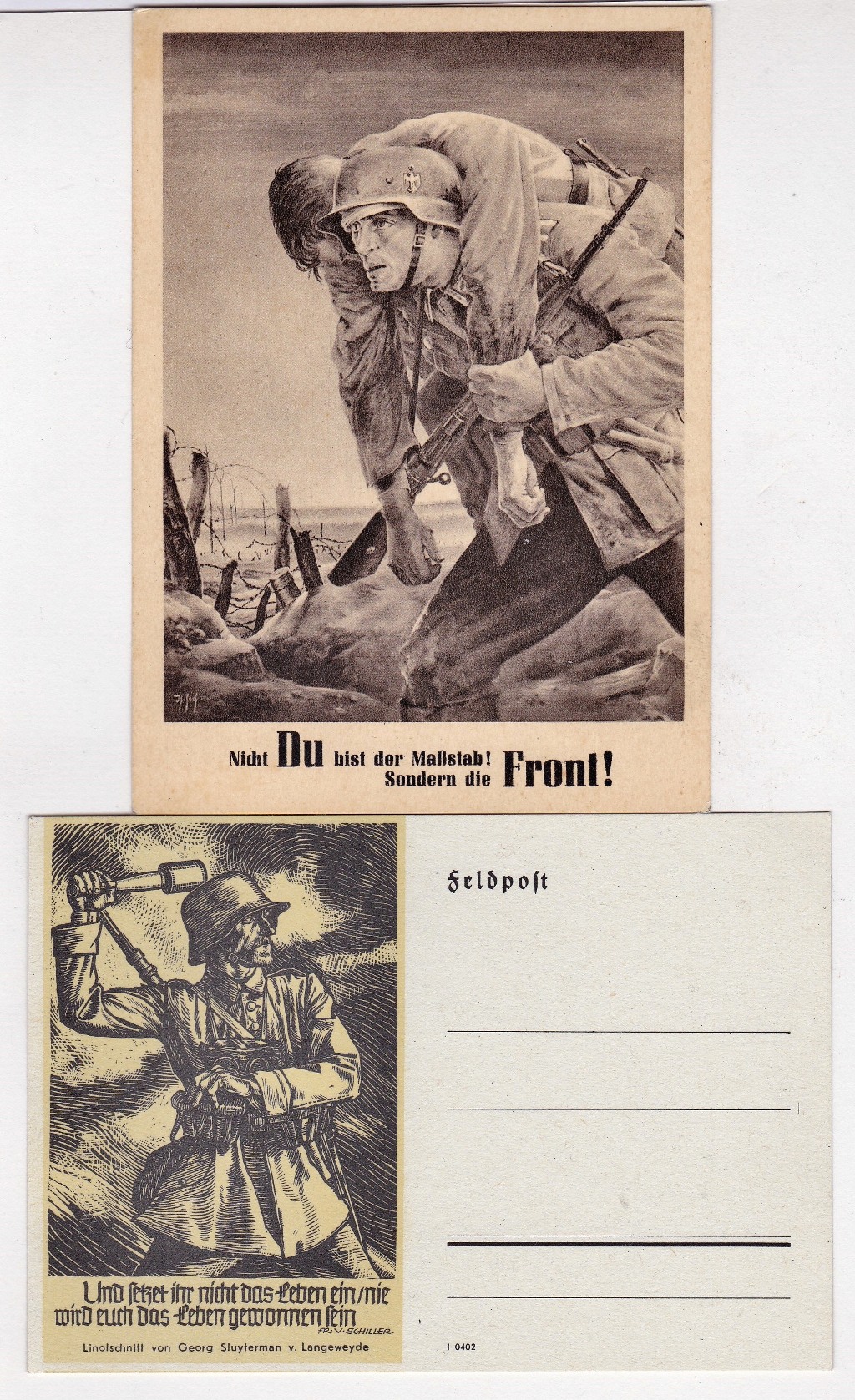 Pack of German propaganda postcards (1) issued for Nazi Party Day Polish General Government 1943-
