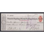Stamford, Spalding & Boston Banking Co Ltd,Peterborough, used order RO 21.7.97-black on white red,
