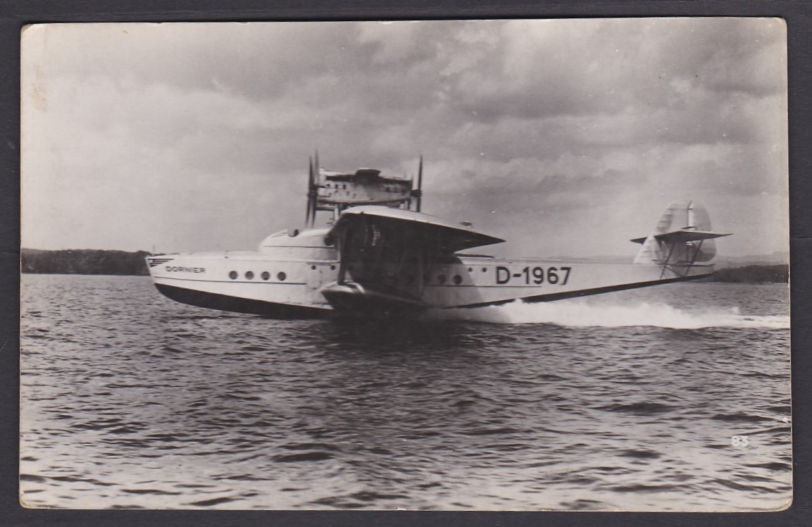 Aviation Real Photo Postcard-A Westland Wessex, landed -A DH Fox Moth-Fine RP postcard Dornier Do- - Image 5 of 6