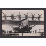 Aviation Real Photo Postcard-WWI fine real photo postcard Dornier DOX-an impressive six engine sea