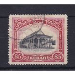 Malaya (Kedah) - 1912 5 dollars Black & Red Ref SG14, fine used. Cat £170.